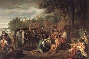 Benjamin West Penn-s Treaty with the Indians oil painting picture wholesale
